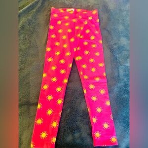 Mini Boden Pink Leggings with Yellow Sun Print